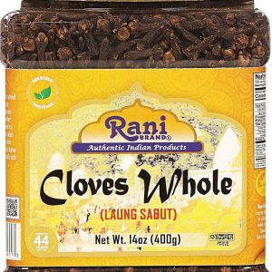 Rani Cloves Whole (Laung) 14oz (400g) Great for Food, Tea, Pomander Balls and Potpourri, Hand Selected, Spice, Bulk PET Jar ~ All Natural | NON-GMO | Kosher | Vegan | Gluten Friendly | Indian Origin